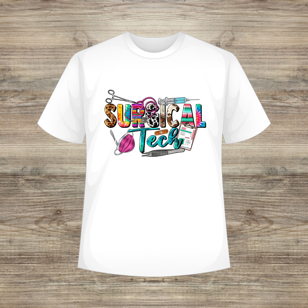 Colorful Surgical Tech T-shirt