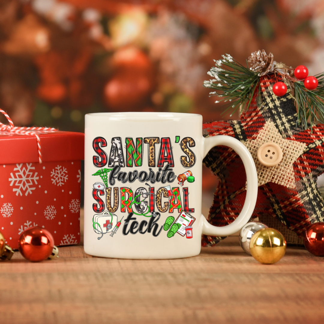 Santa's Favorite Surgical Tech Mug