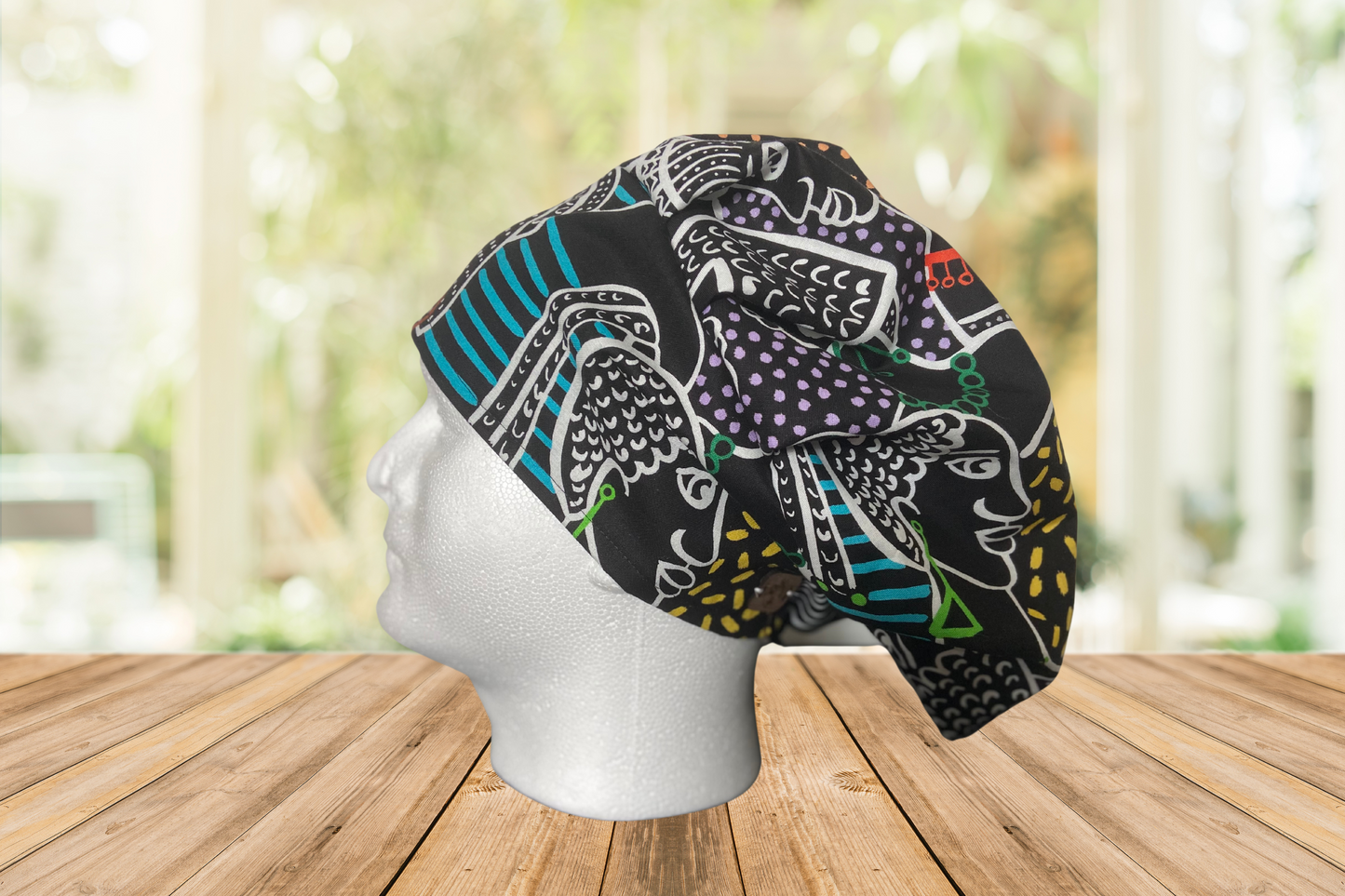 Rainbow Hearts Scrub Cap