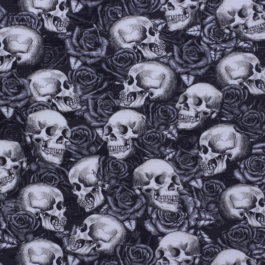 Skulls and Roses Scrub Cap