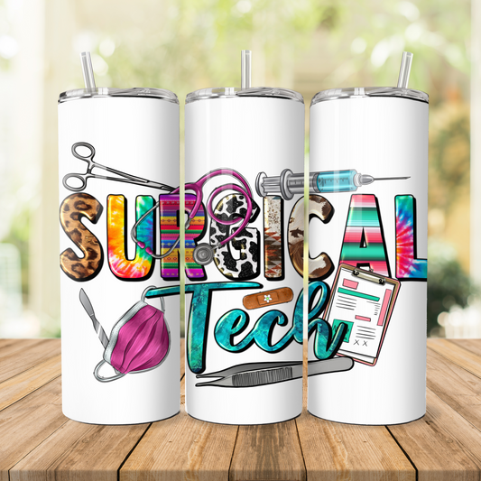 Colorful Surgical Tech Tumbler