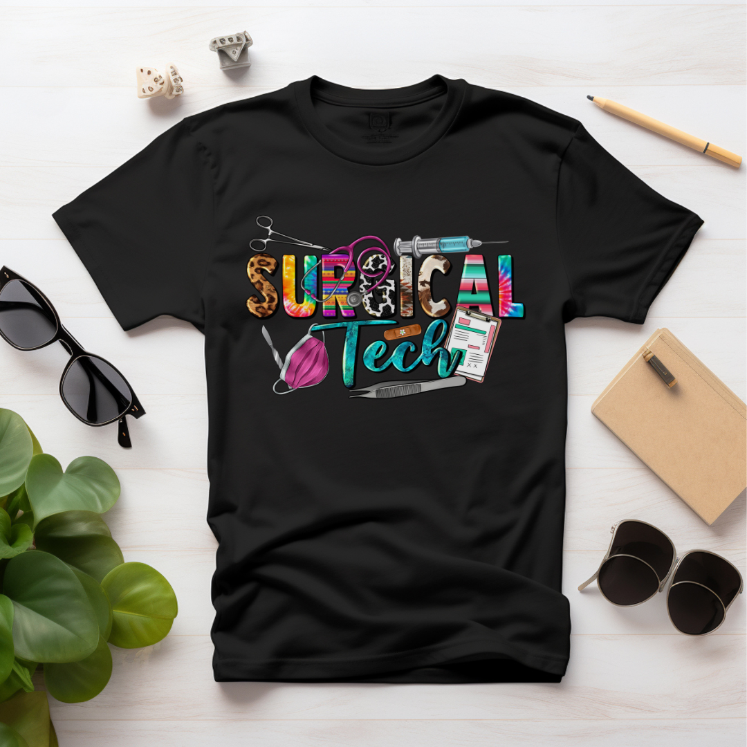 Colorful Surgical Tech T-shirt